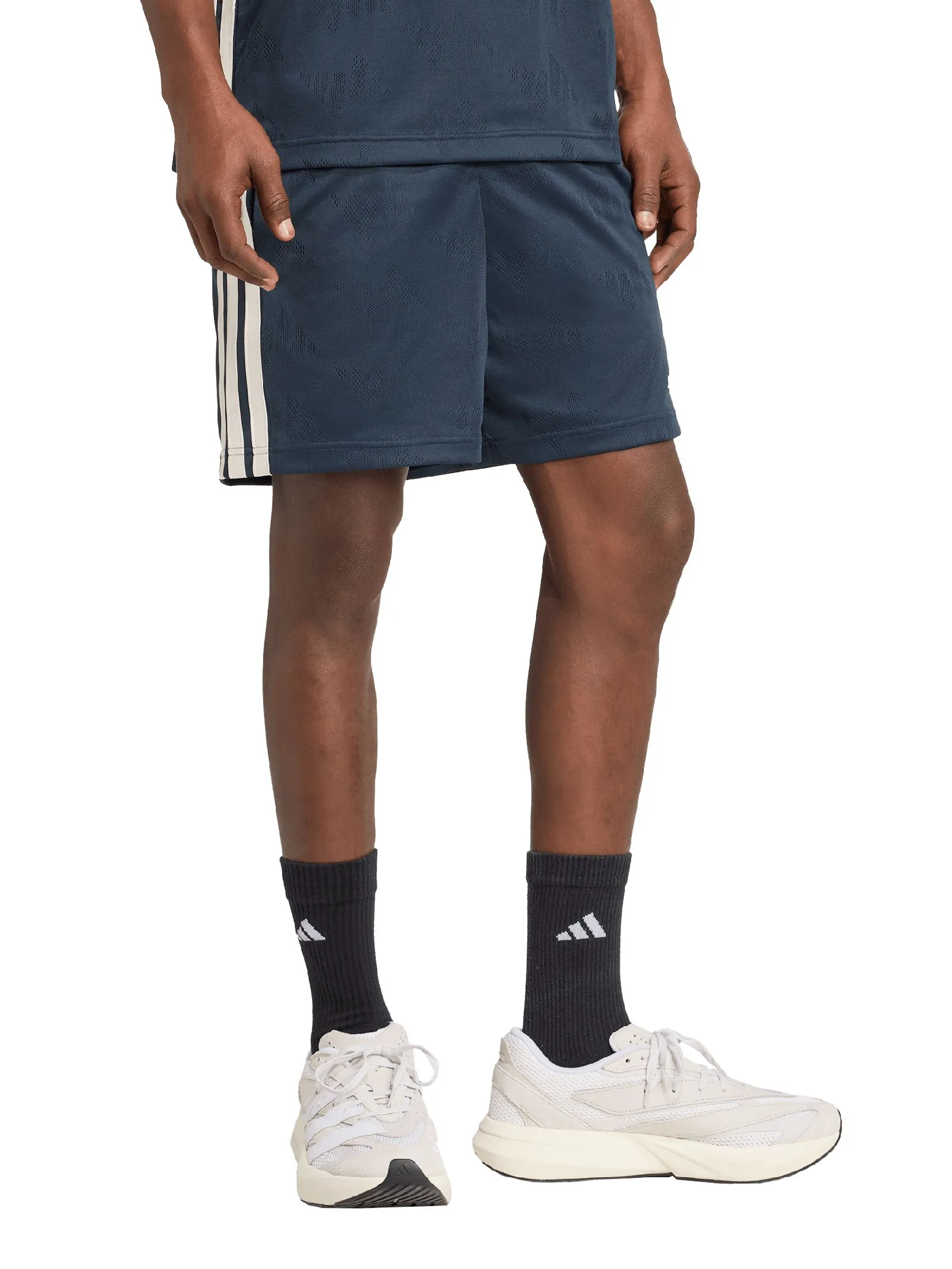 ADIDAS Men Short Stadium Jacquard JX5585 Blue / Aurora Ink / Off White