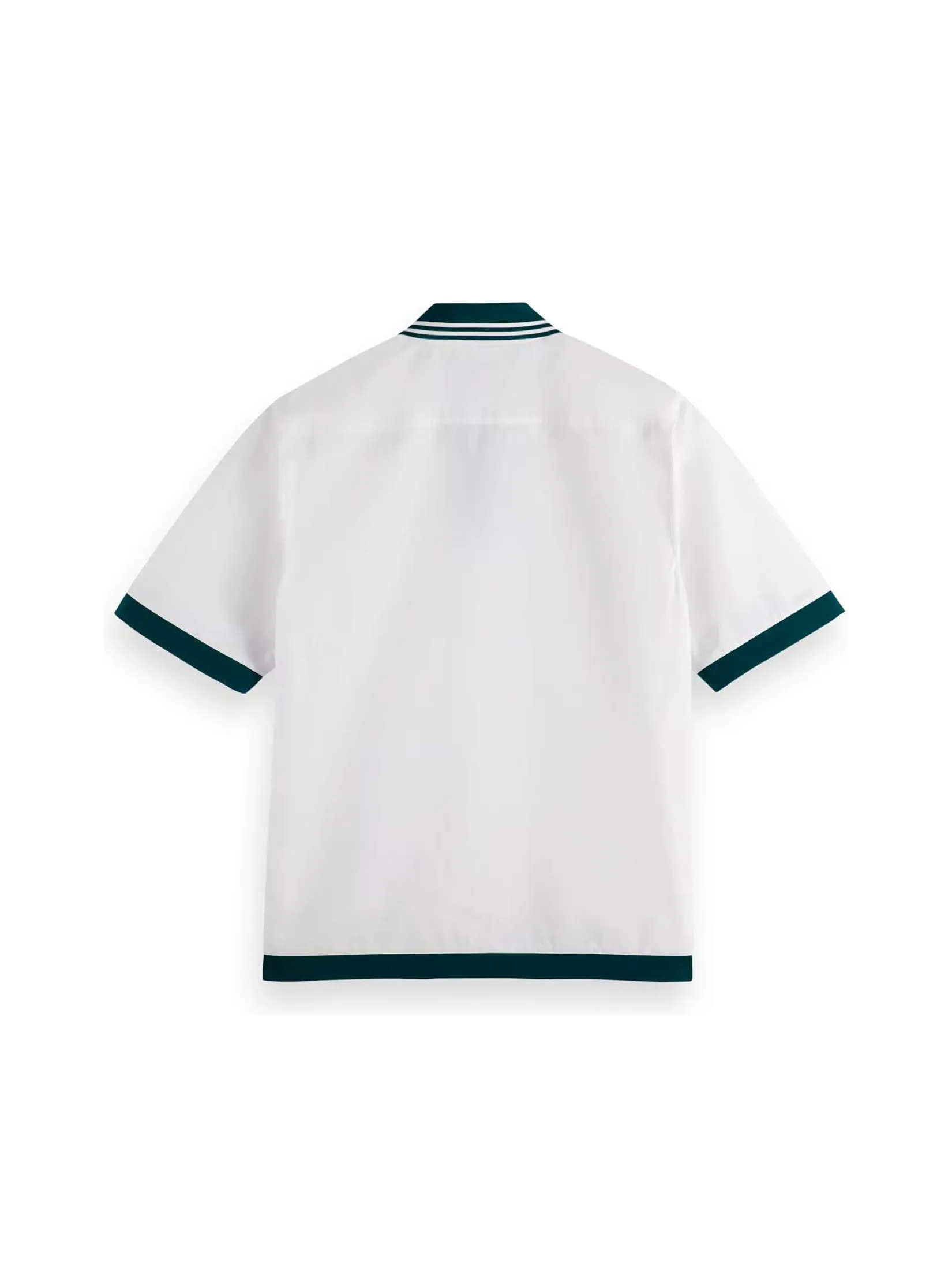 SCOTCH&SODA Men Polo Relaxed Fit Poplin Contrast White