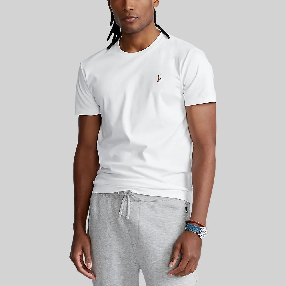 POLO RALPH LAUREN Polo Ralph Lauren TEE-Custom Slim Fit Soft Cotton T-Shirt MNPOTSH1N820100 100 WHITE
