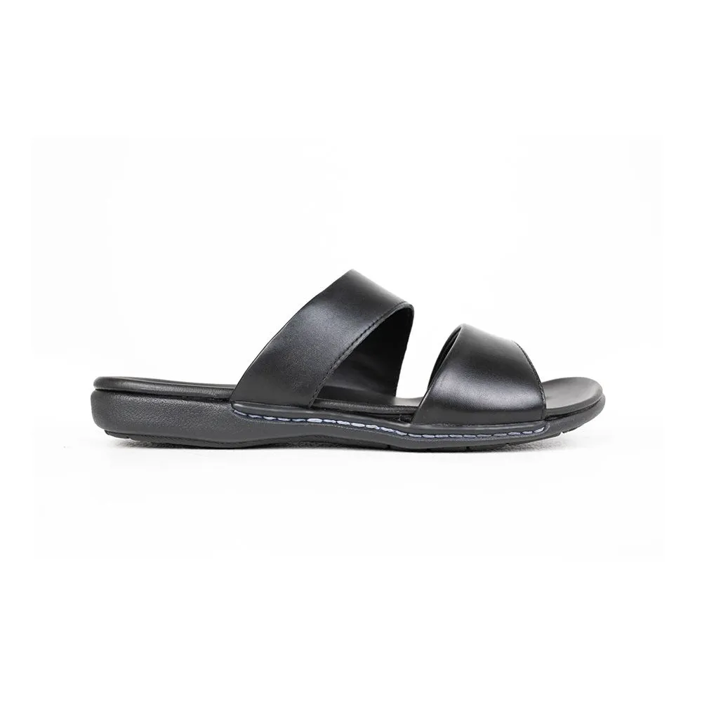 HEAVY Black Leather Sandals VS9100