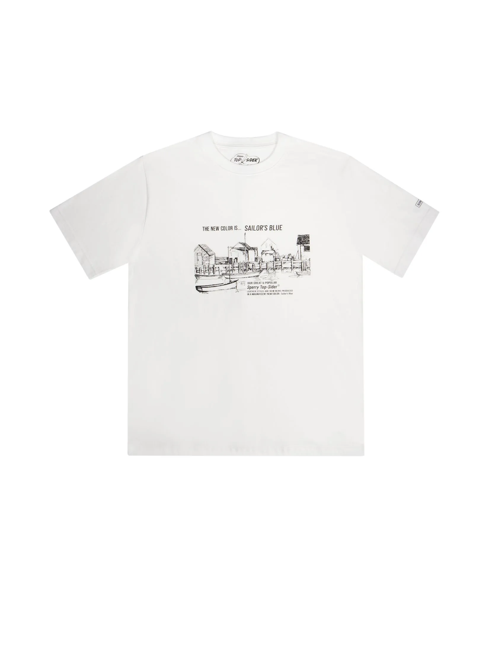 SPERRY MEN WHITE HERITAGE TEE (SAILOR'S BLUE)