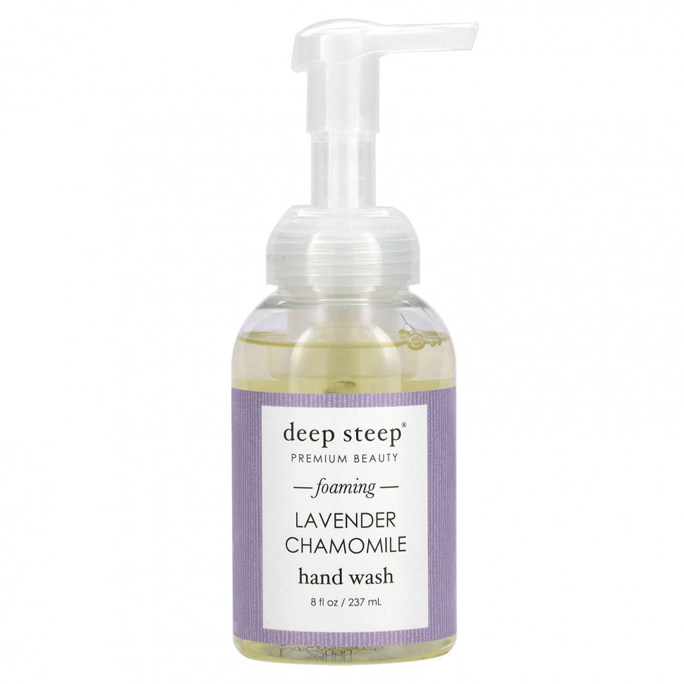 Deep Steep, Пенящееся мыло для рук, лаванда и ромашка, 237 мл (8 жидк. Унций)