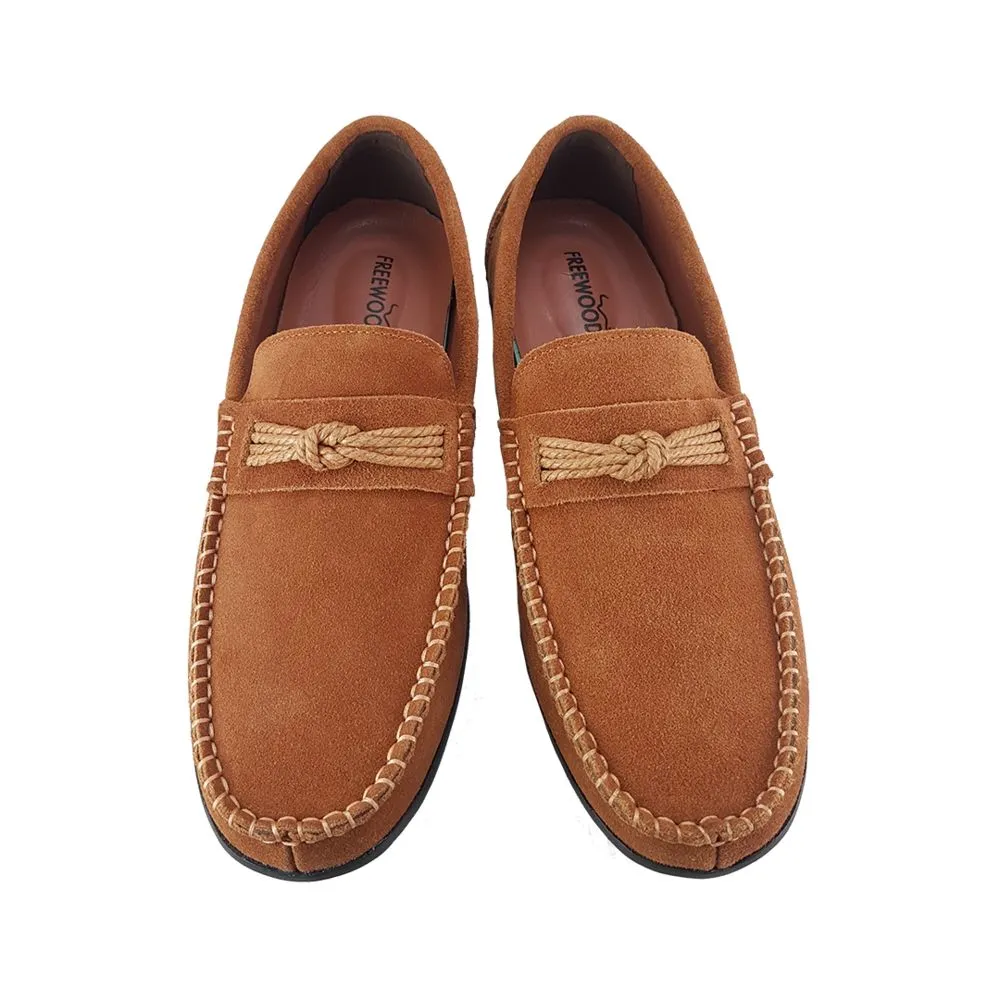 FREEWOOD SHOES Men Loafer knot-Tan