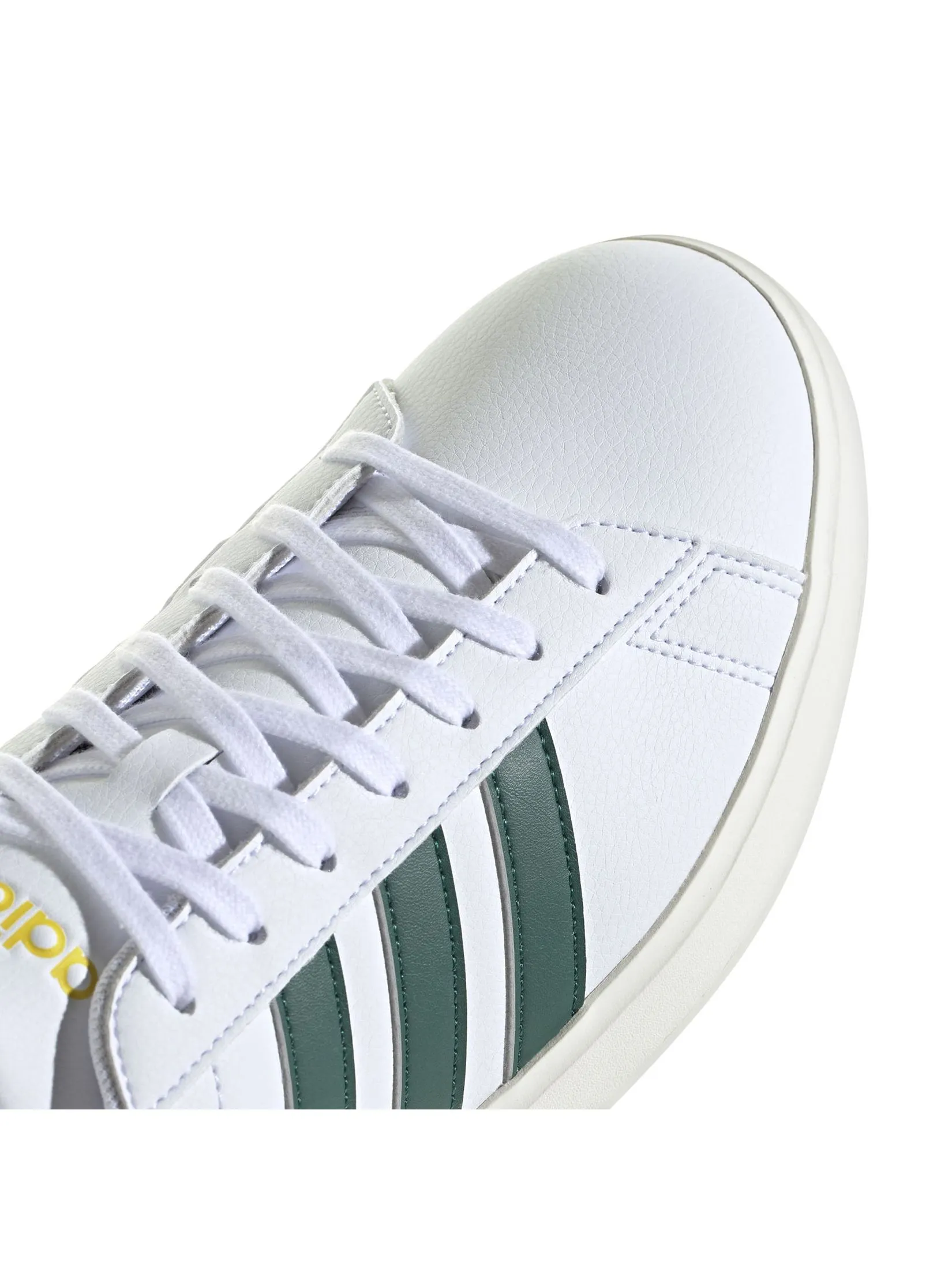 ADIDAS Men Shoes Grand Court 2 Cloud White / Collegiate Green / Utility Yellow