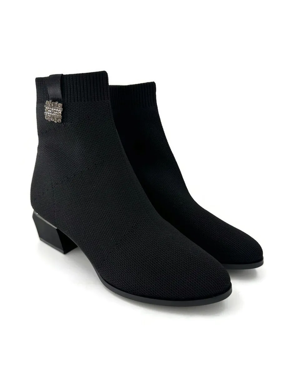 KLIN Woman Sharp Mesh Boots Black