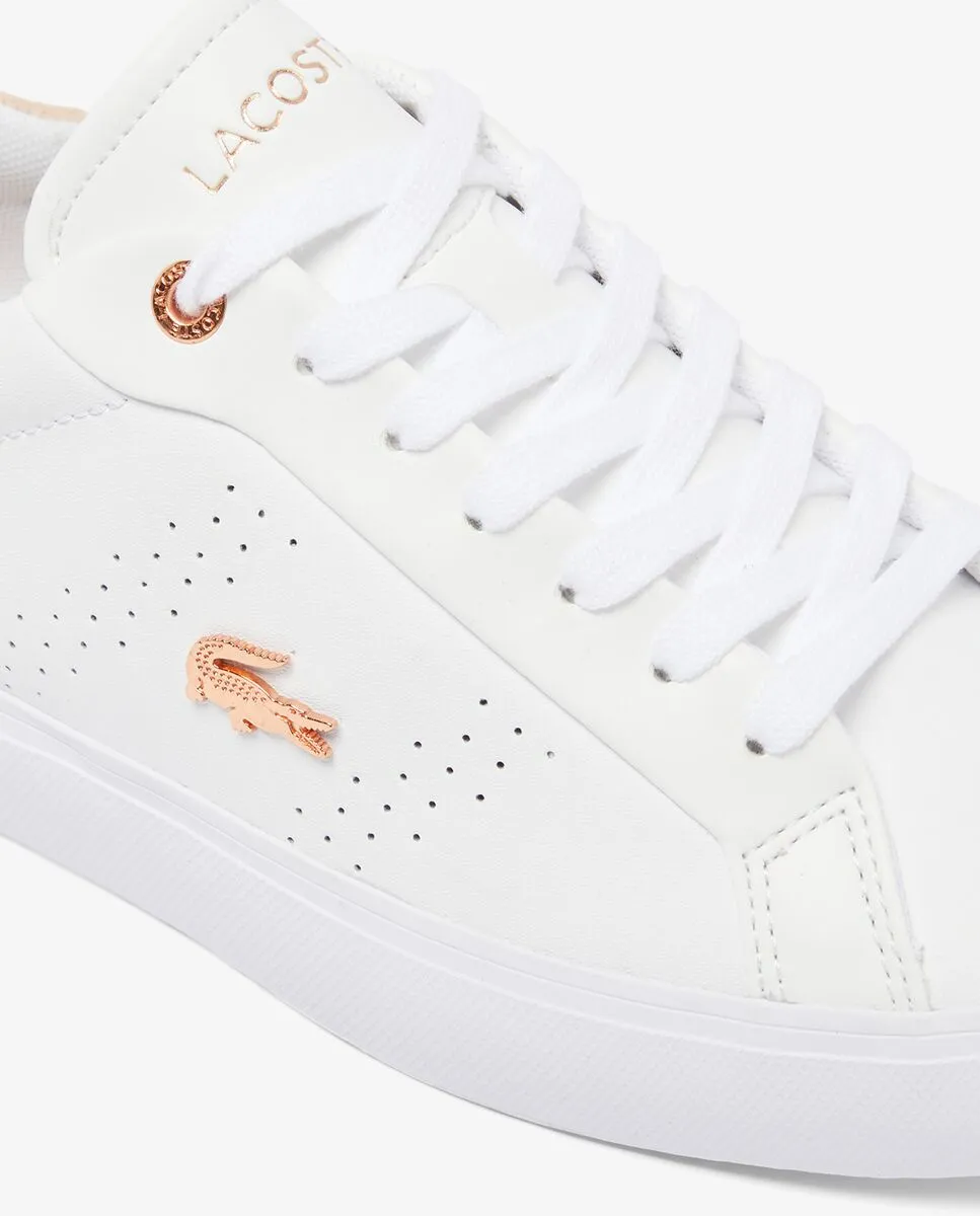 LACOSTE Women’s Powercourt 2.0 Leather Sneakers White