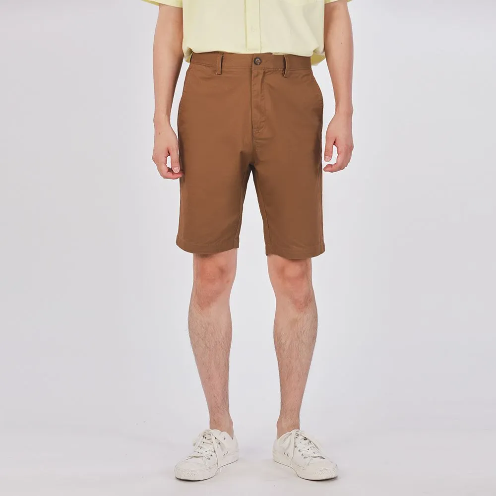 JOHN HENRY Men's Shorts (Slim Fit) ESSENTIALS Brown