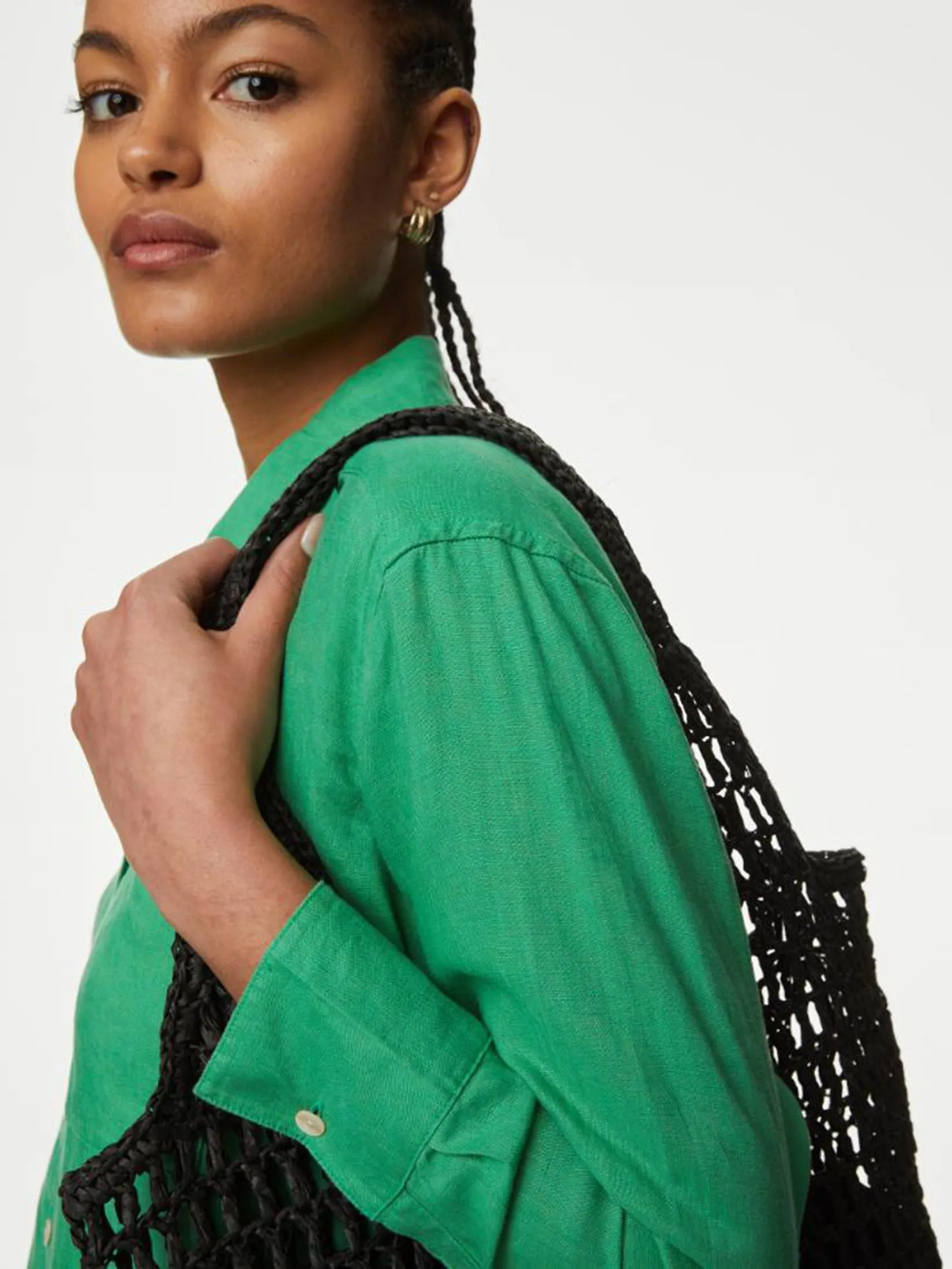 MARKS & SPENCER Women Shirt Pure Linen Relaxed