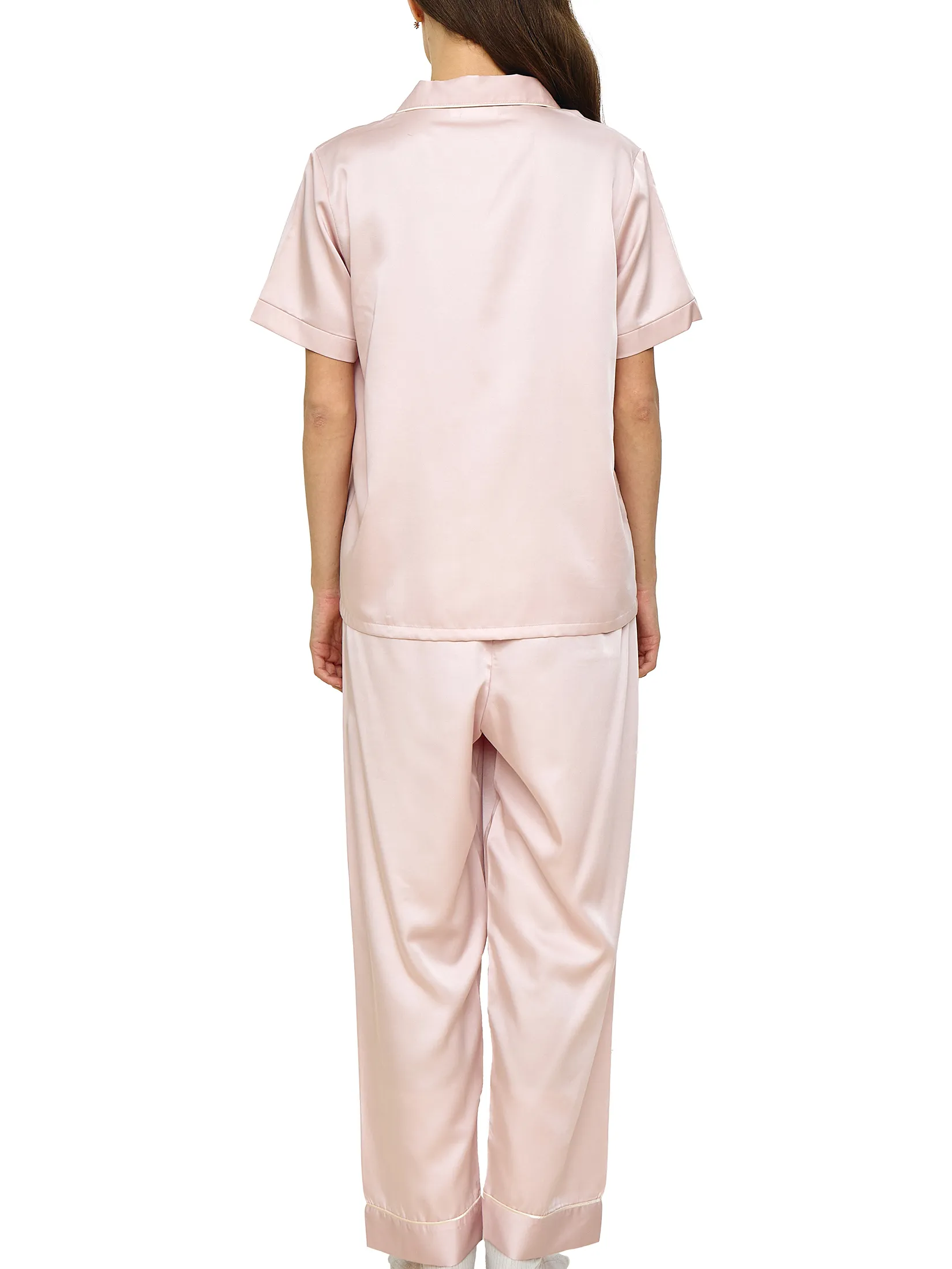 WACOAL Women Sleepwear Collection CAFE’ CATION short sleeved, long legged with fiber Collagen Pink