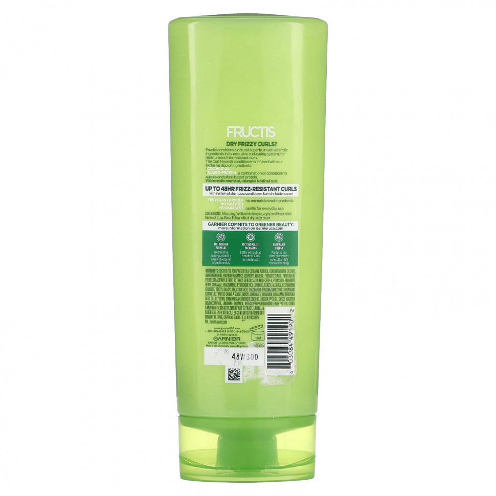 Garnier, Fructis, Curl Nourish, увлажняющий кондиционер для всех типов локонов, 354 мл (12 жидк. Унций)