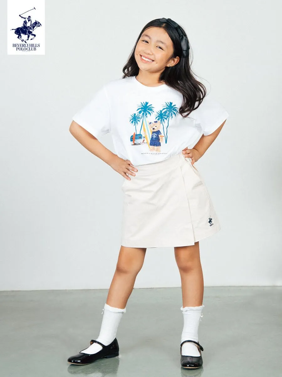 BEVERLY HILLS POLO CLUB Cream Girls Skorts Model KT2C001