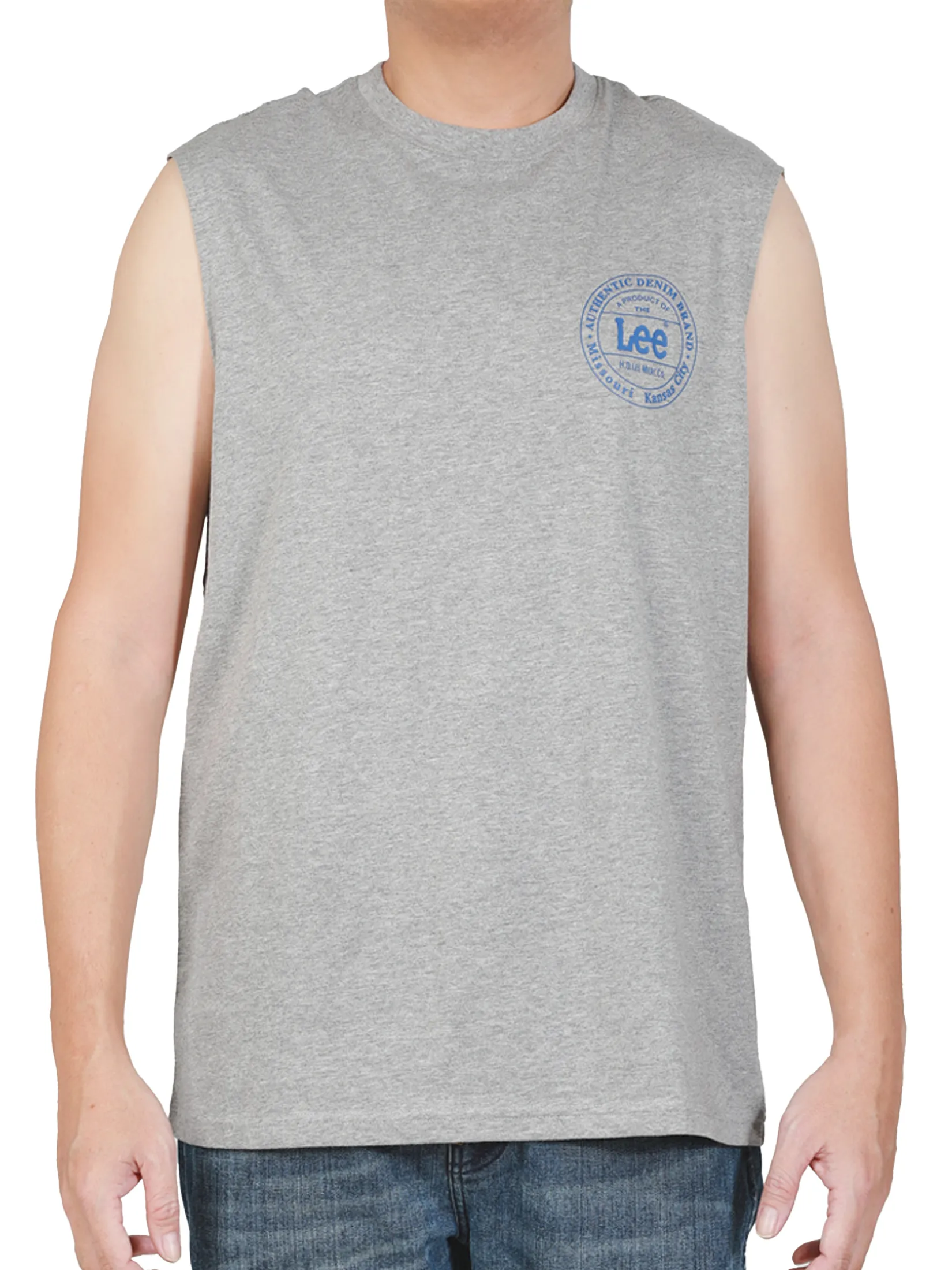 LEE Men s Tee Sleeveless Regular Fit Grey