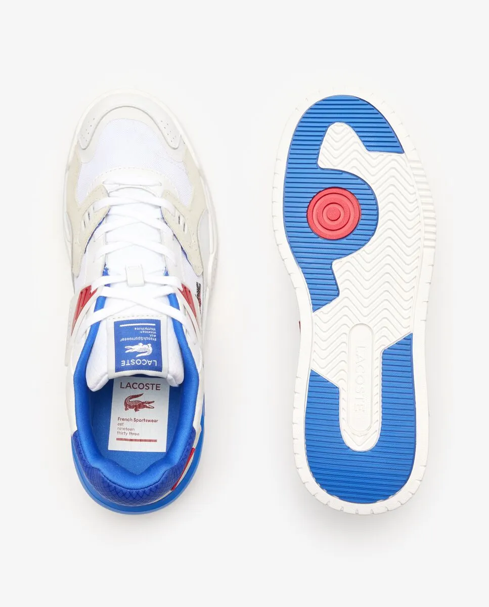 LACOSTE White Men’s LT 125 Contrasted Tongue Leather Trainers