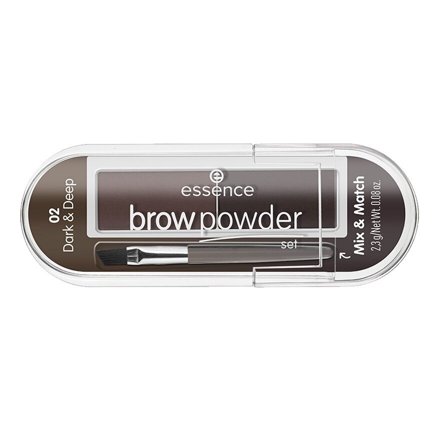 Essence Brow Powder Set 2.3g. 02 Dark Brown - 02 Dark Brown