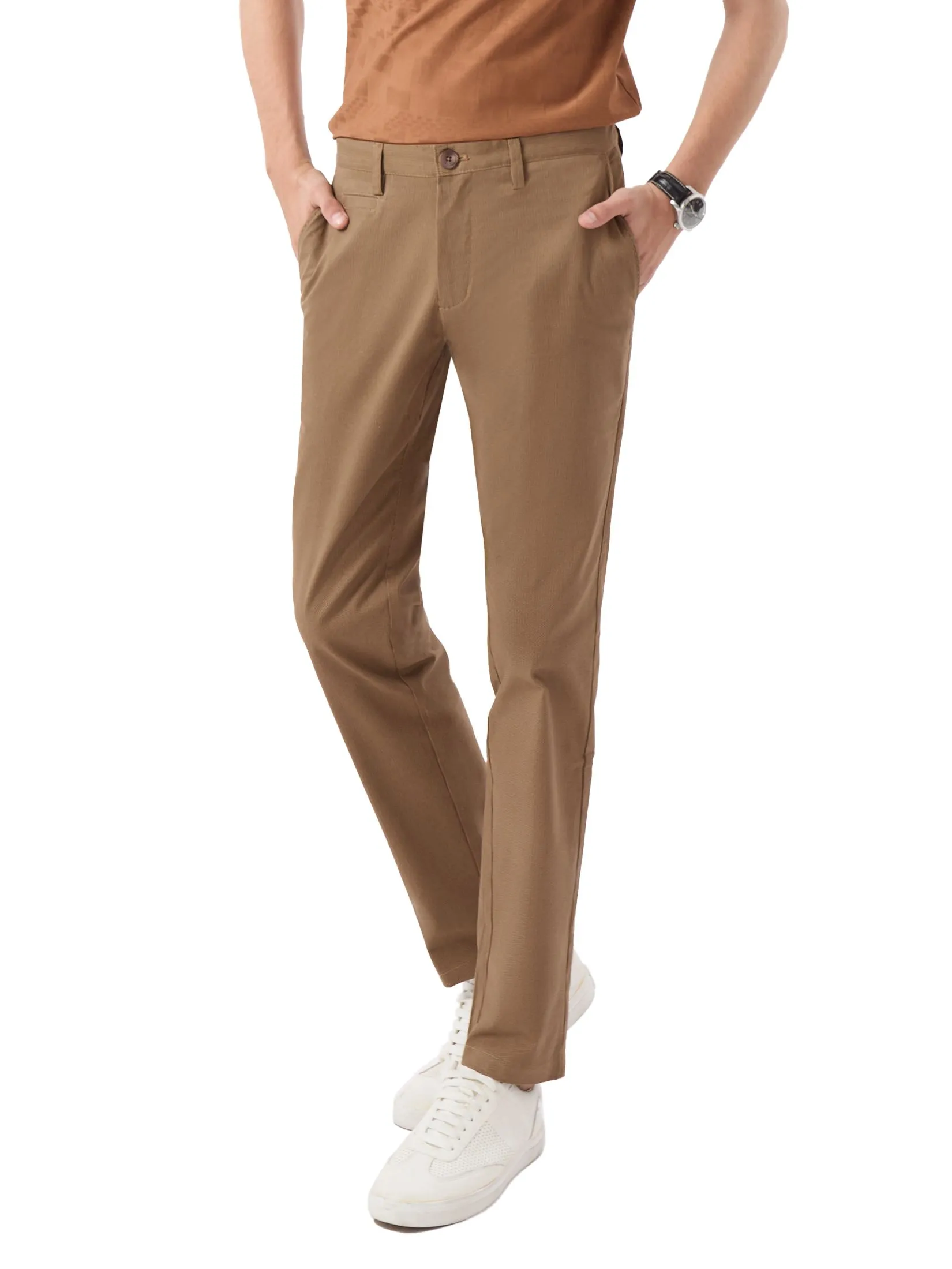 LTD Slim Fit Chino Pants Men Dark Brown Size - 30 EU