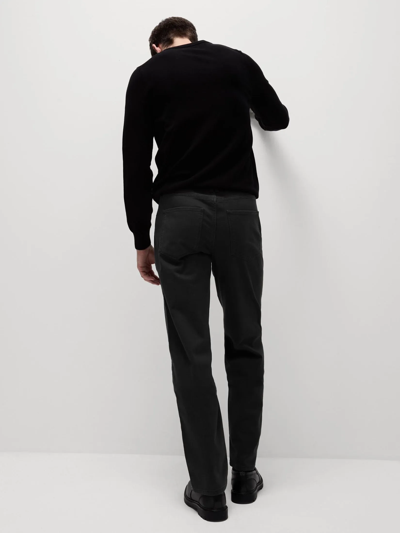 MARKS & SPENCER Men Trousers Straight Fit Textured 5 Pocket