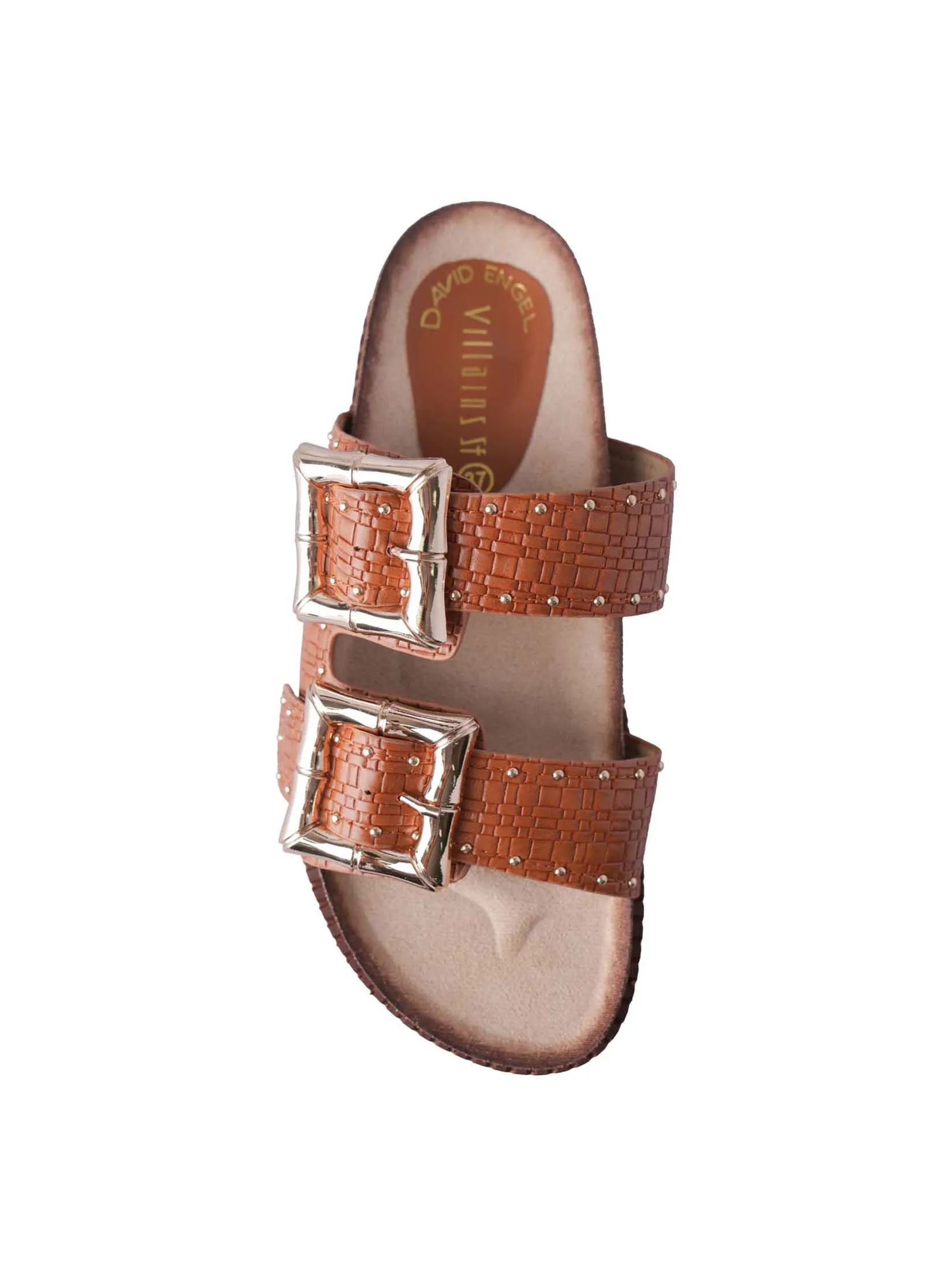 VILLAINS SF HILDA Women's Platform Flat Sandals CAMEL