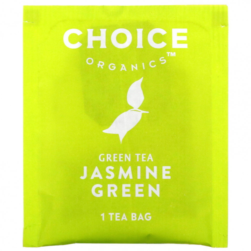 Choice Organic Teas, Green Tea, Organic Jasmine Green, 16 Tea Bags, .85 oz (24 g)
