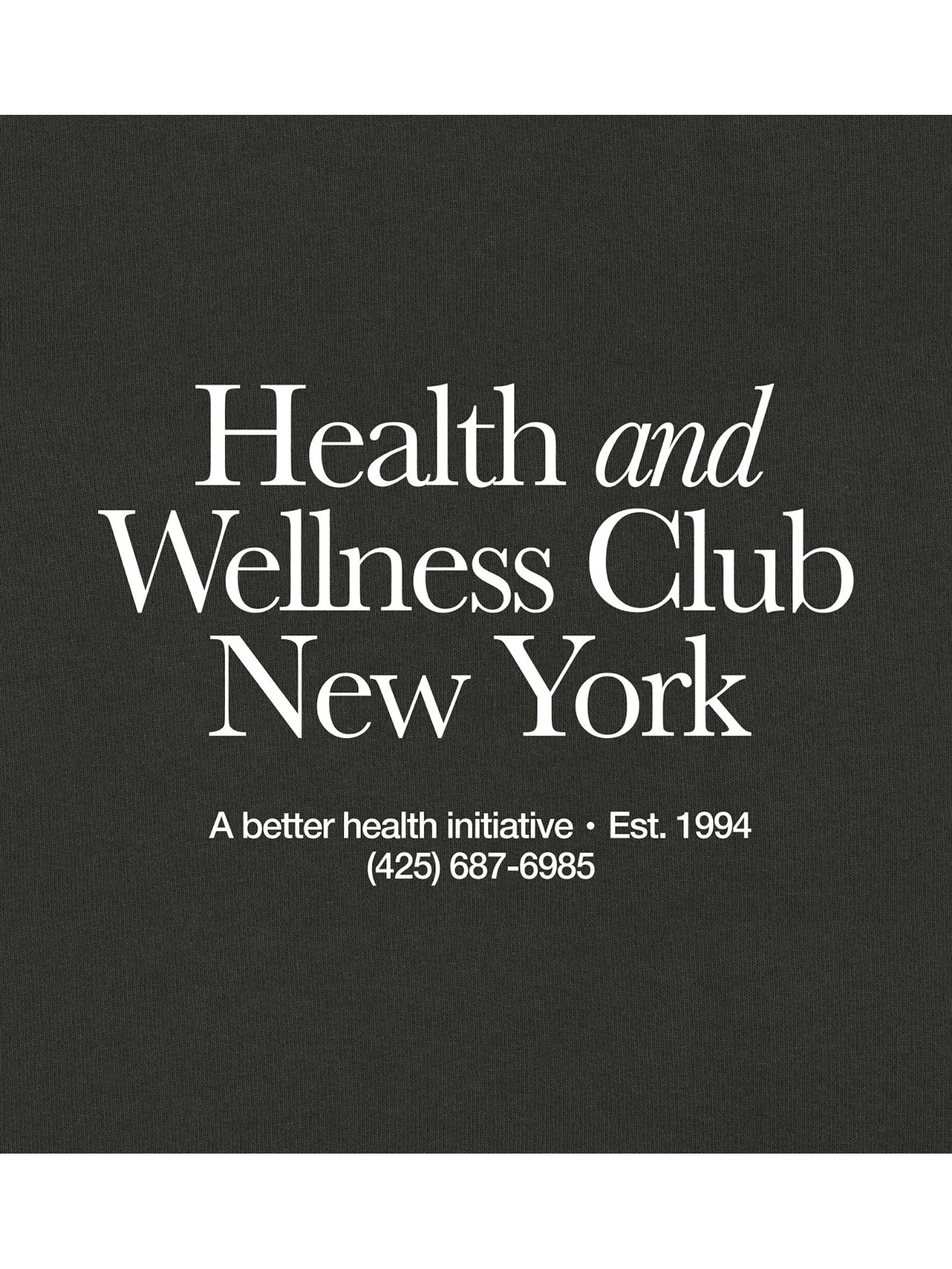 SPORTY & RICH Unisex Hoodie HWCNY Faded Black/White