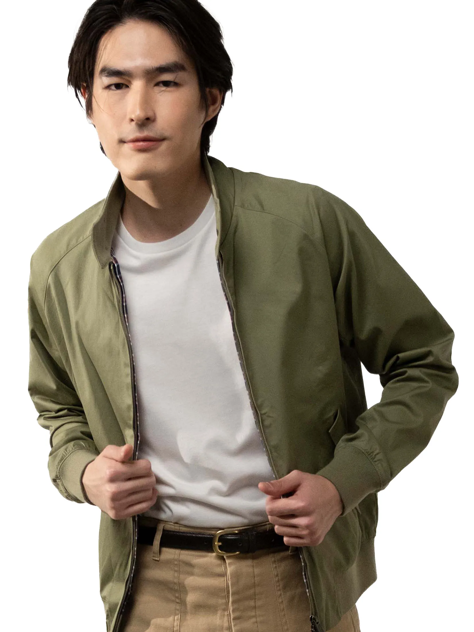 ERA-WON Harrington Jacket – Regular Fit in Green