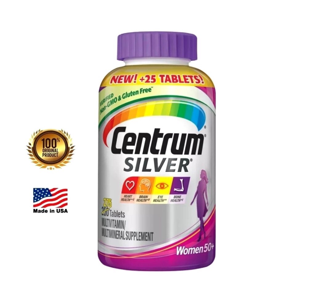 Диетическая добавка для женщин старше 50 Centrum Silver Women 50+ Supplement 275 шт. США