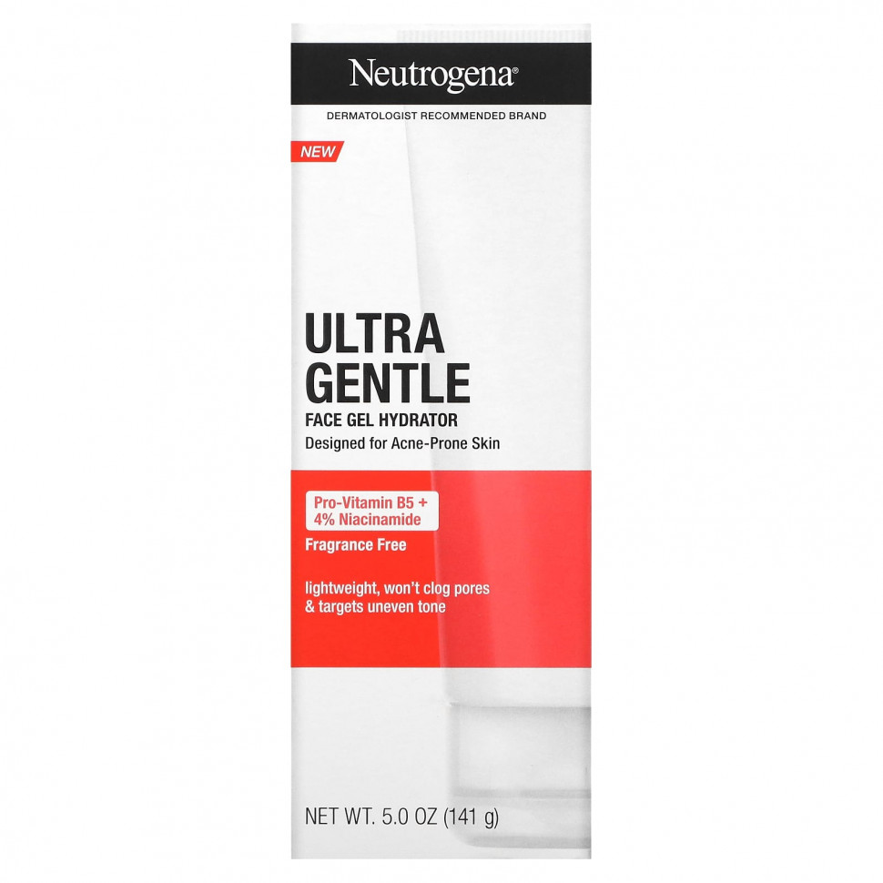 Neutrogena, Ультра нежный увлажняющий гель для лица, без отдушек, 141 г (5,0 унции)
