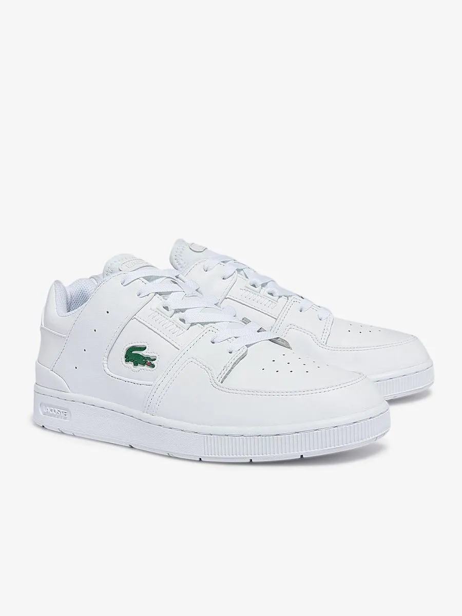 LACOSTE White Men’s Court Cage Leather Trainers