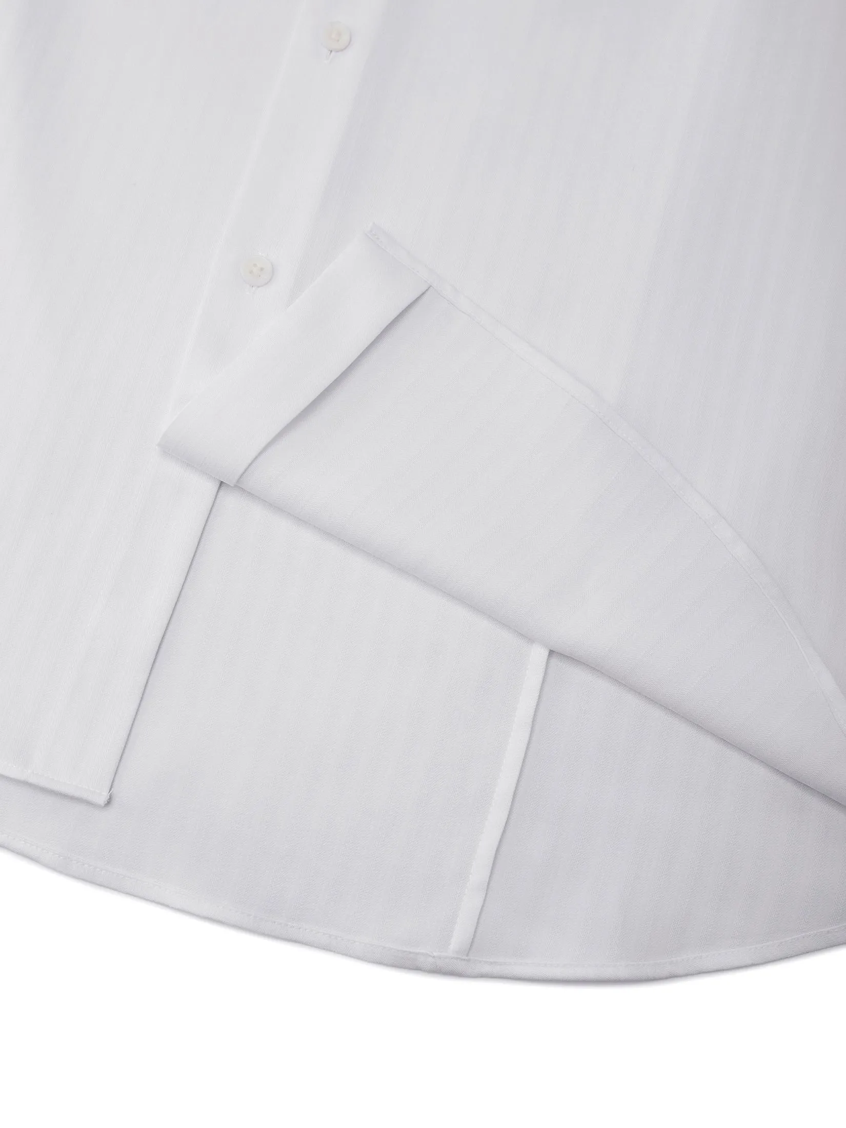 G2000 Men Clothing Non-Iron Silky Touch Herringbone Shirt  Smart Fit - White