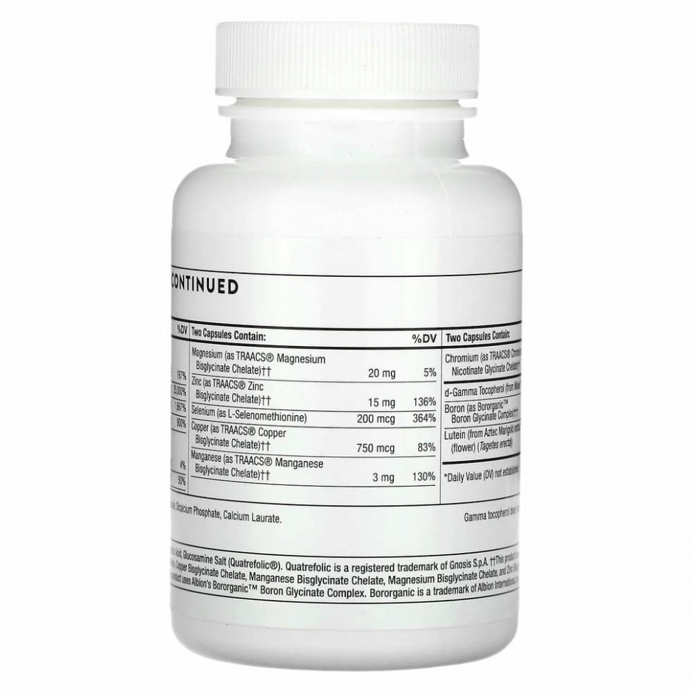 Thorne Research, Основные питательные вещества 2/Day, 60 капсул