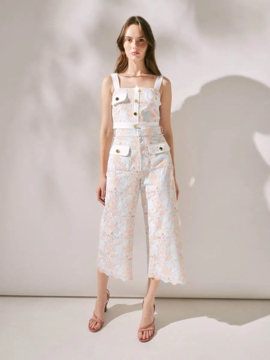 ASV (RS24) Fiona Floral Women Culotte Pants Blue