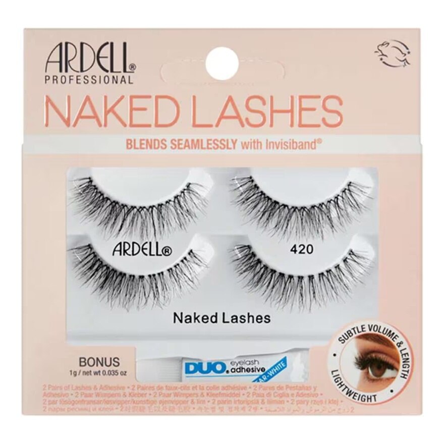 Ardell Naked Lashes 420 With Invisiband 2pairs - Black