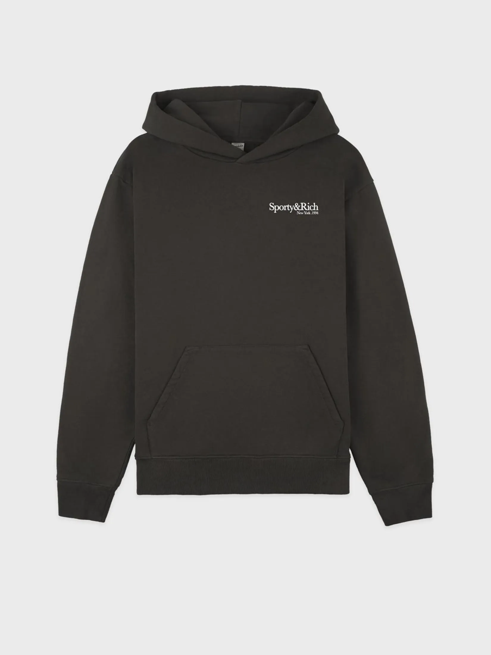 SPORTY & RICH Unisex Hoodie HWCNY Faded Black/White