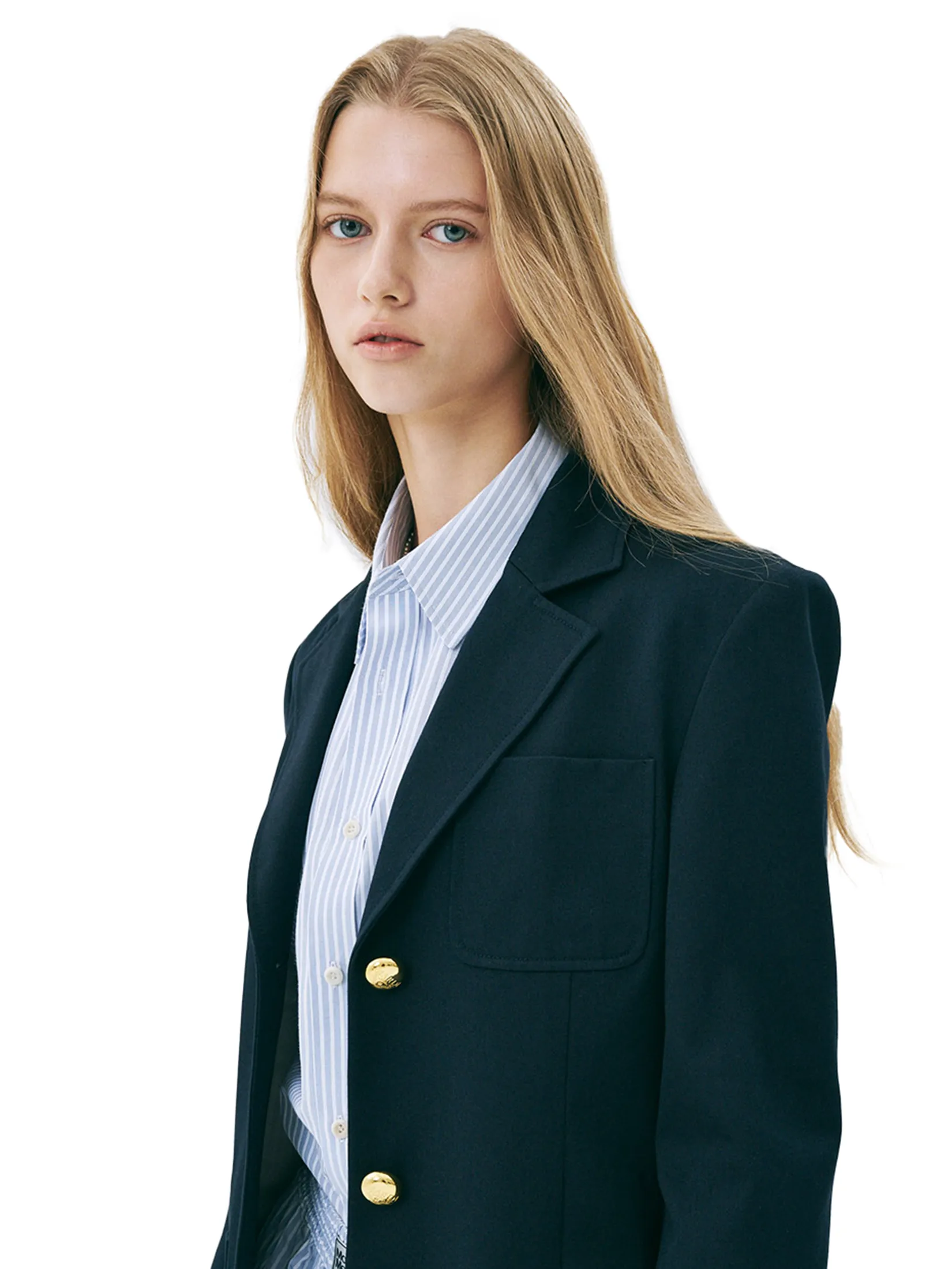 MARDI MERCREDI Classic Single Jacket Navy