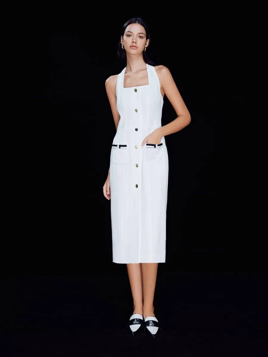 ASV ( SS24 )Jamie Women Halterneck Dress White