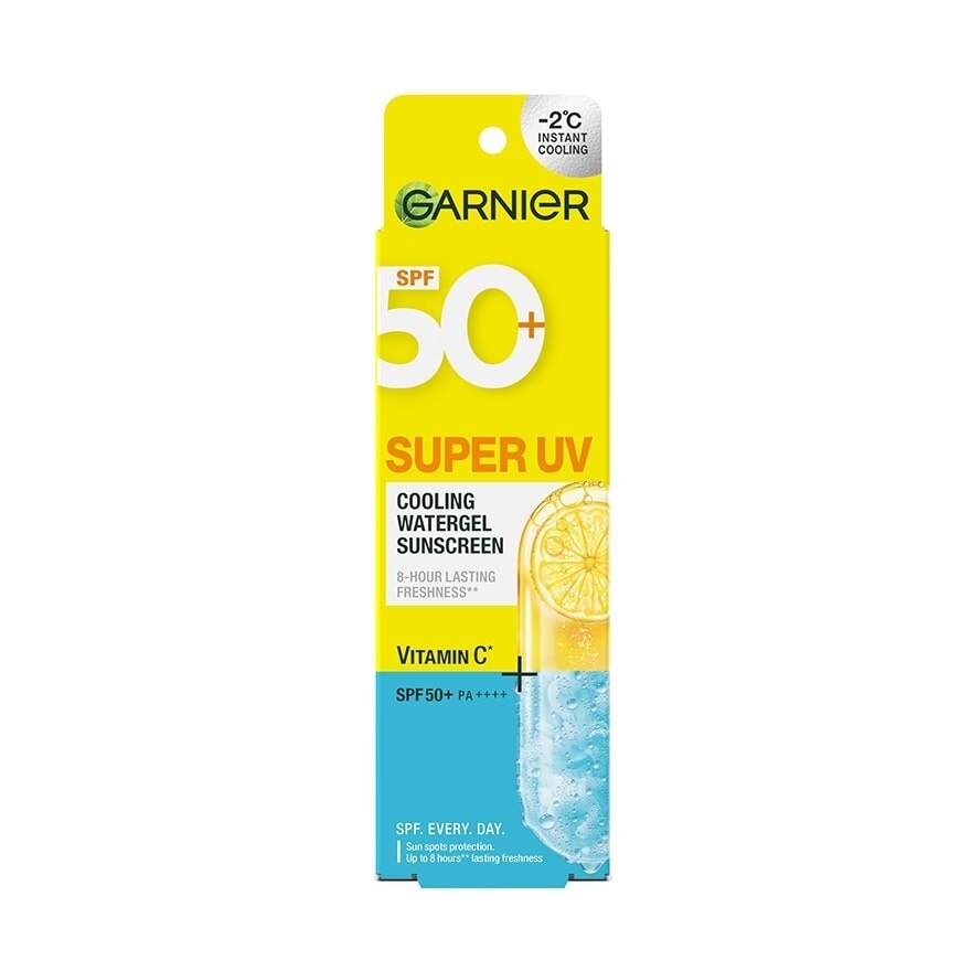 Garnier Super UV Cooling Watergel Sunscreen Vitamin C+ SPF50+PA++++ 30 Ml.
