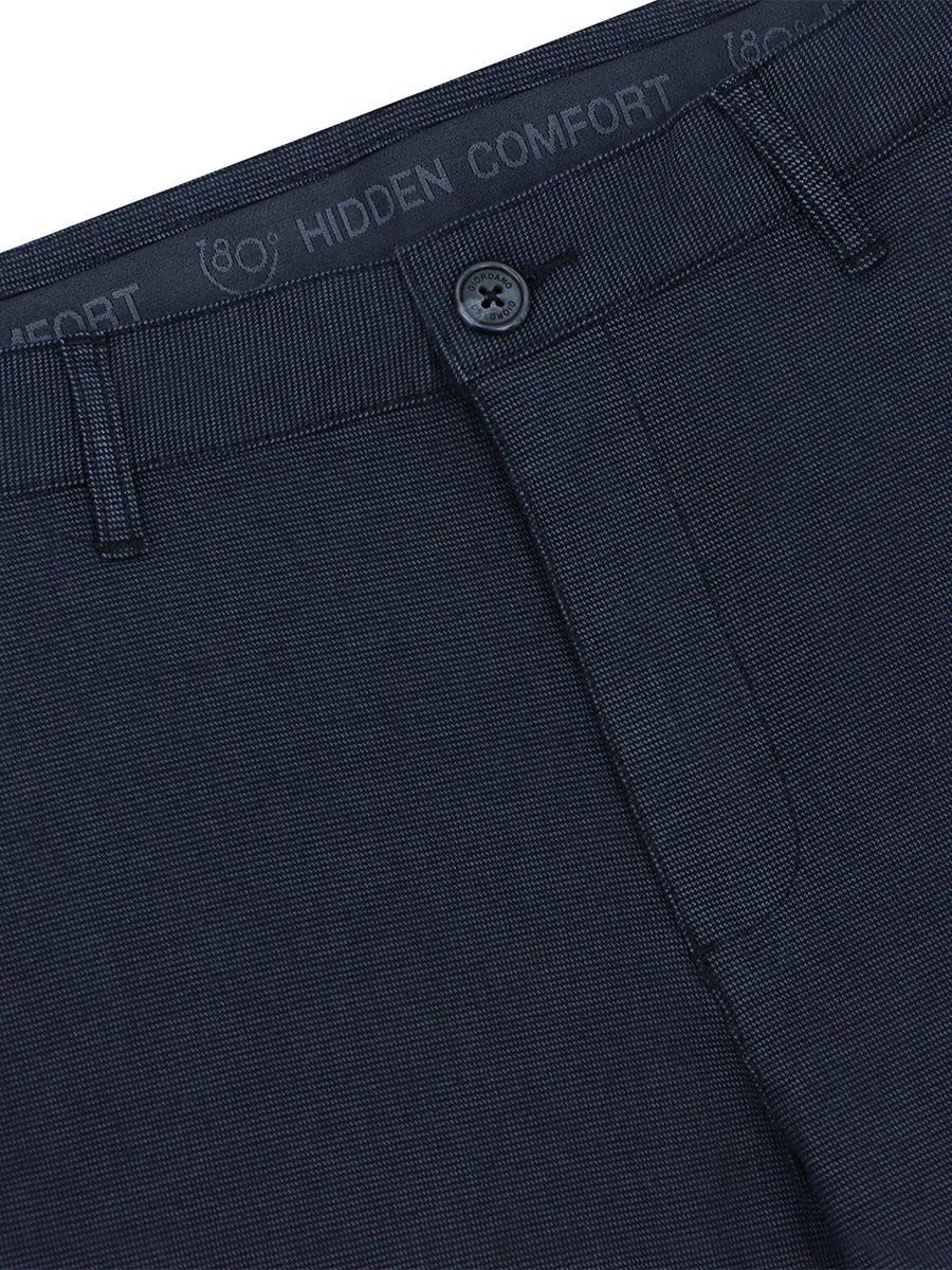GIORDANO Men's Super Stretch Easy-Care Pants (180° Waistband) Navy blue