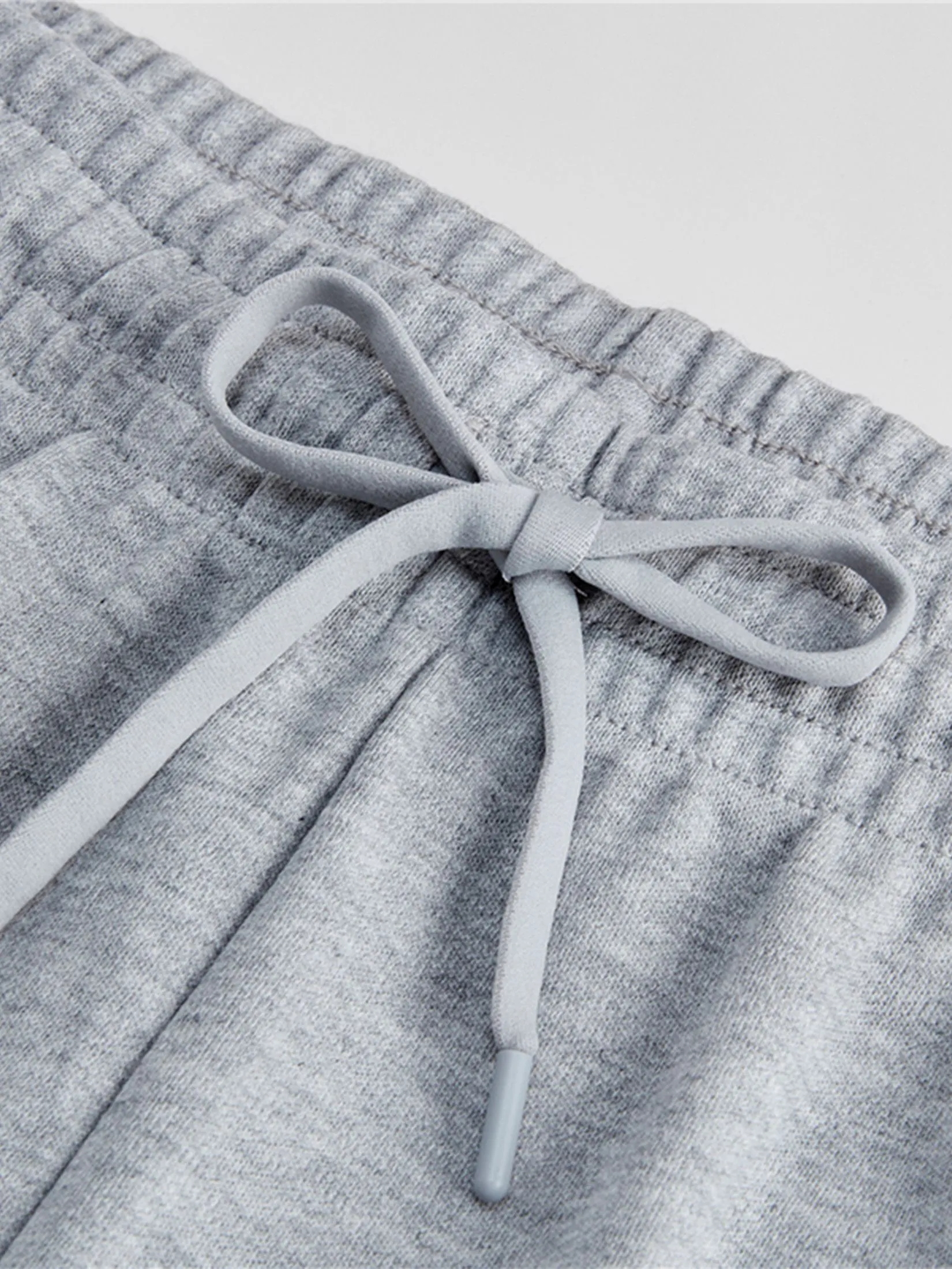 GIORDANO Men's Drawstring elastic waist shorts (Online Exclusive) Mid Heather Gray