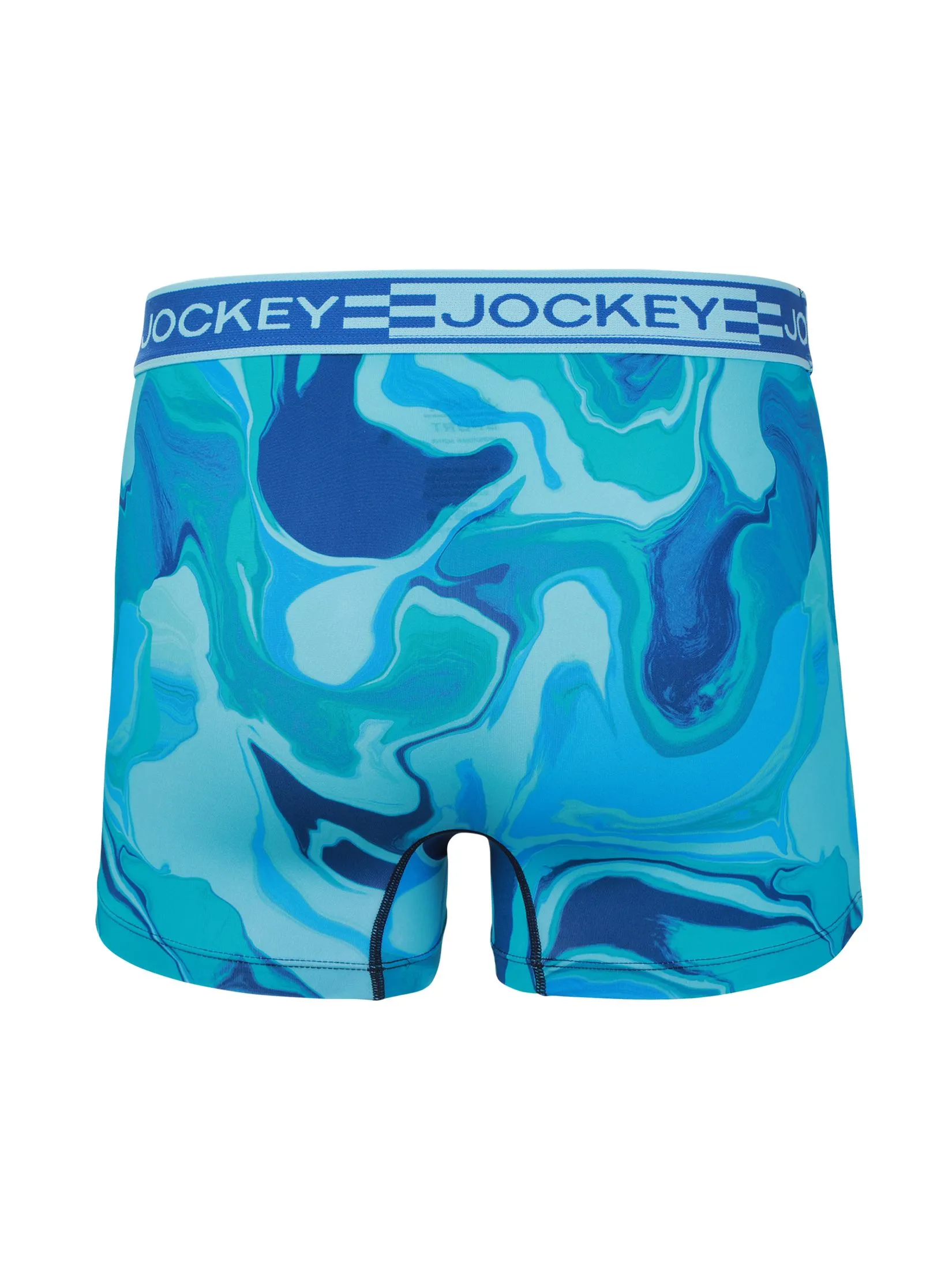JOCKEY UNDERWEAR Men's SPORT MICROFIBER ACTIVE TRUNKS BLUE