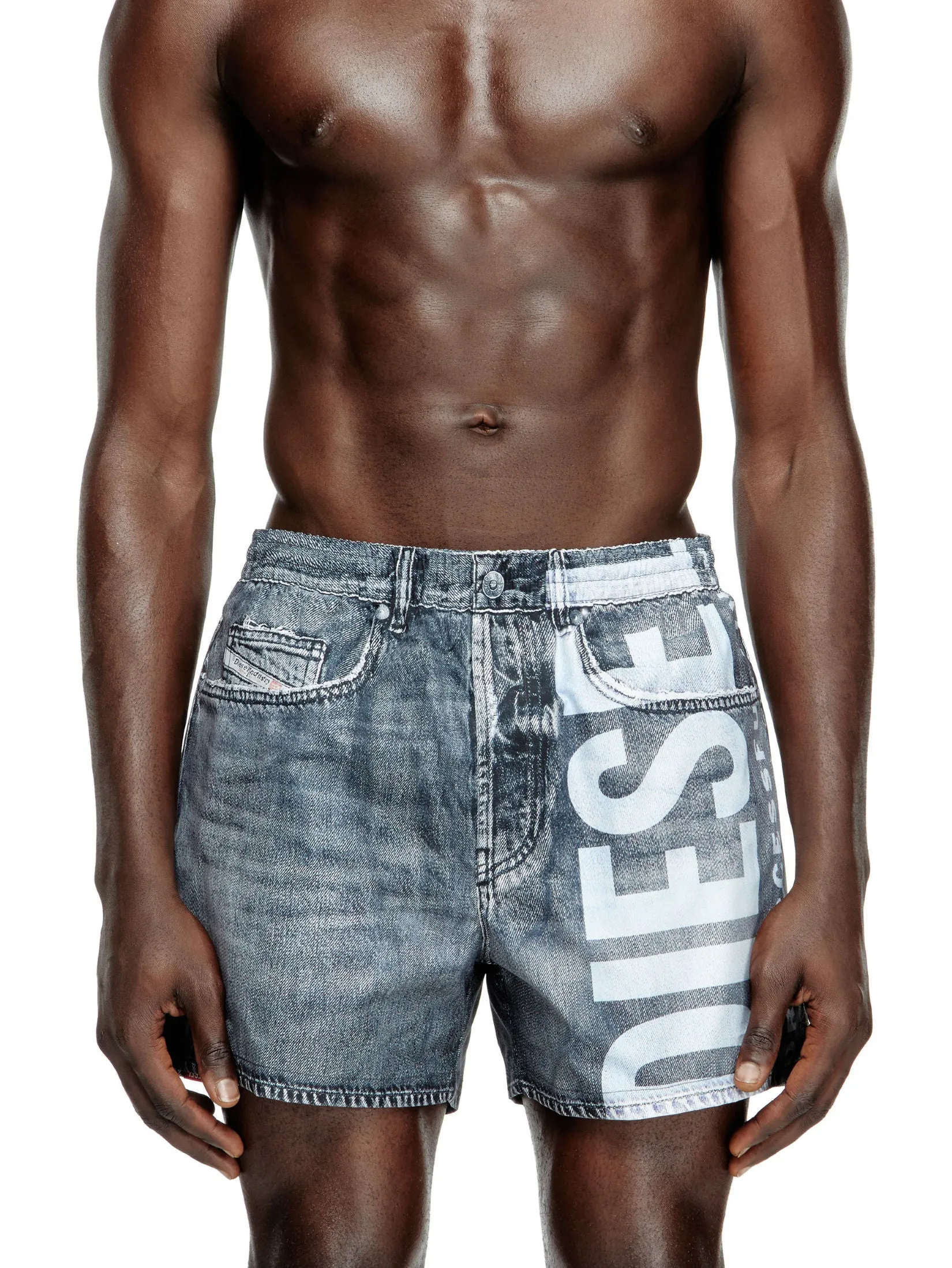 DIESEL Swimwear Men KEN-37-DNM BOXER-SHORTS Grey