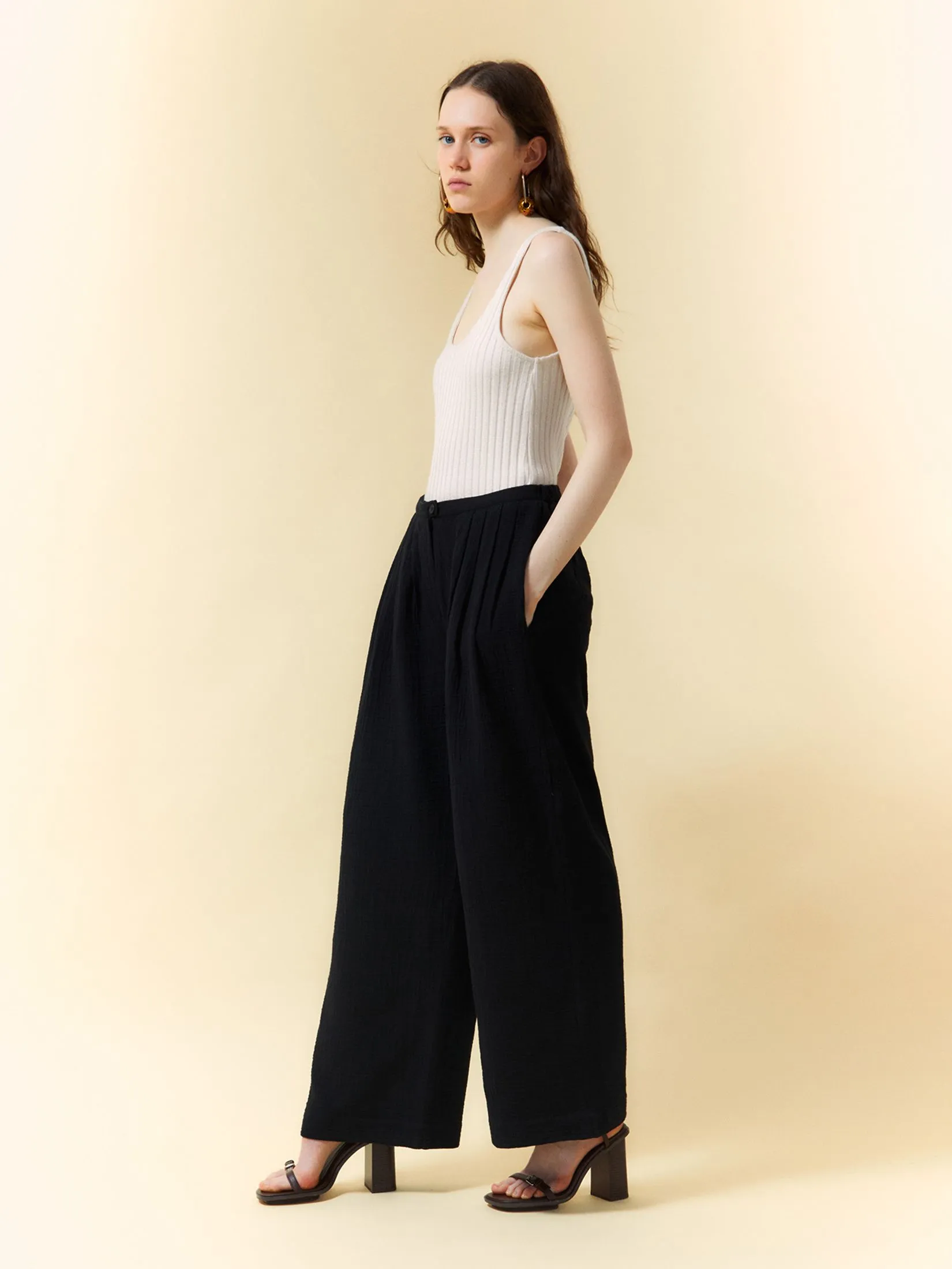 SFERA Women Trousers Palazzo Black