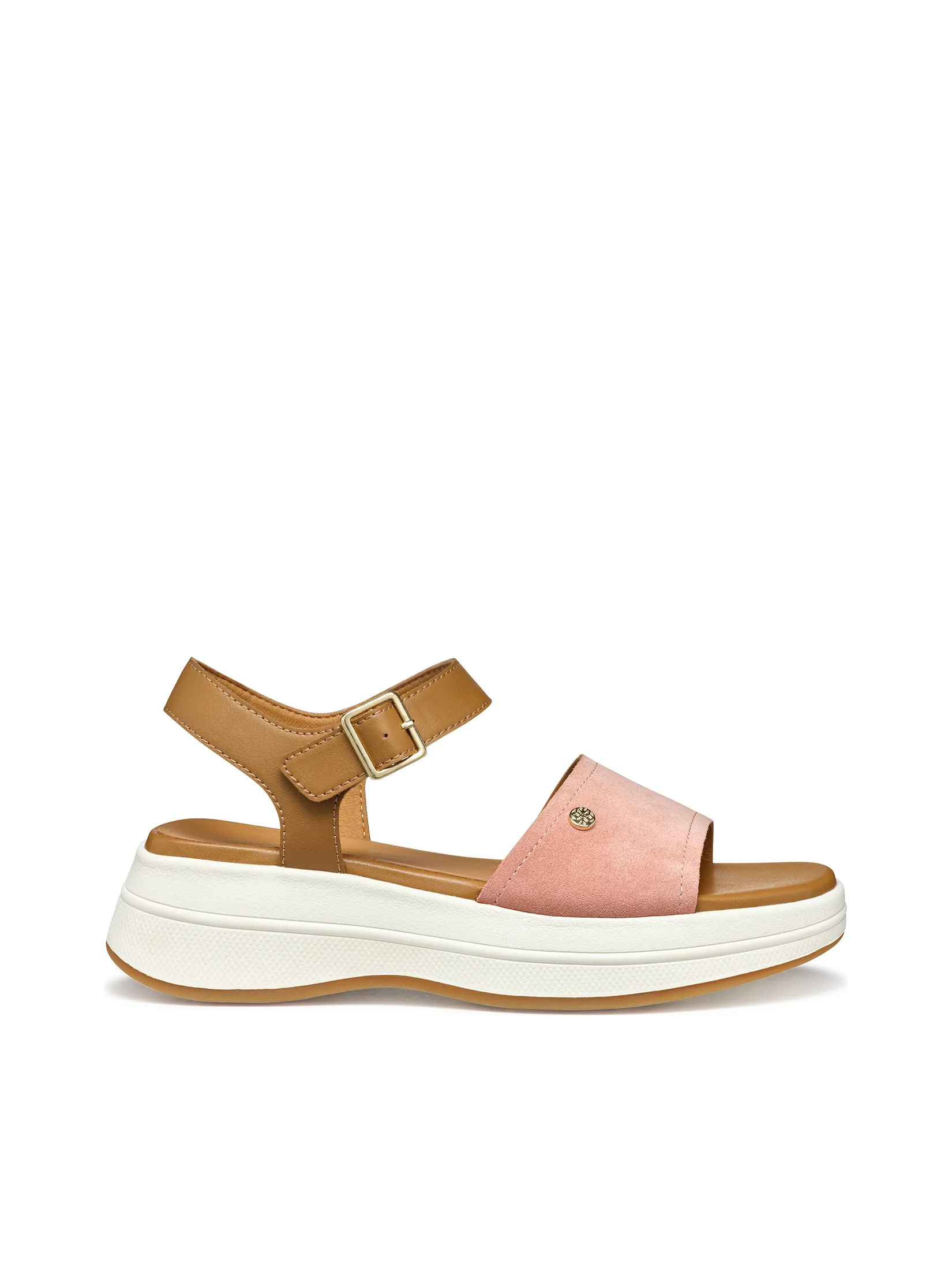 GEOX Women Sandals Platform D Spherica Ecub-3 S SS25 Dk Skin/Camel