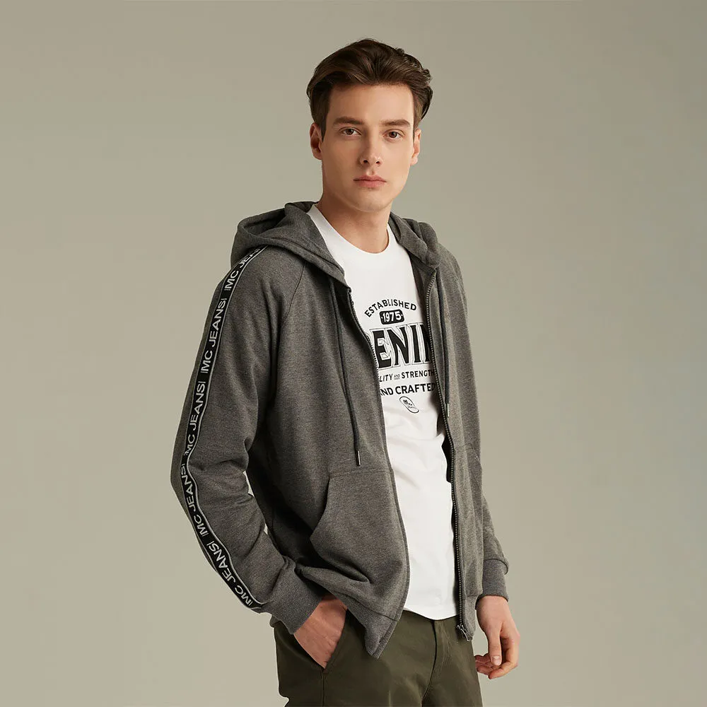 MC JEANS Unisex hoodie gray MJHP173