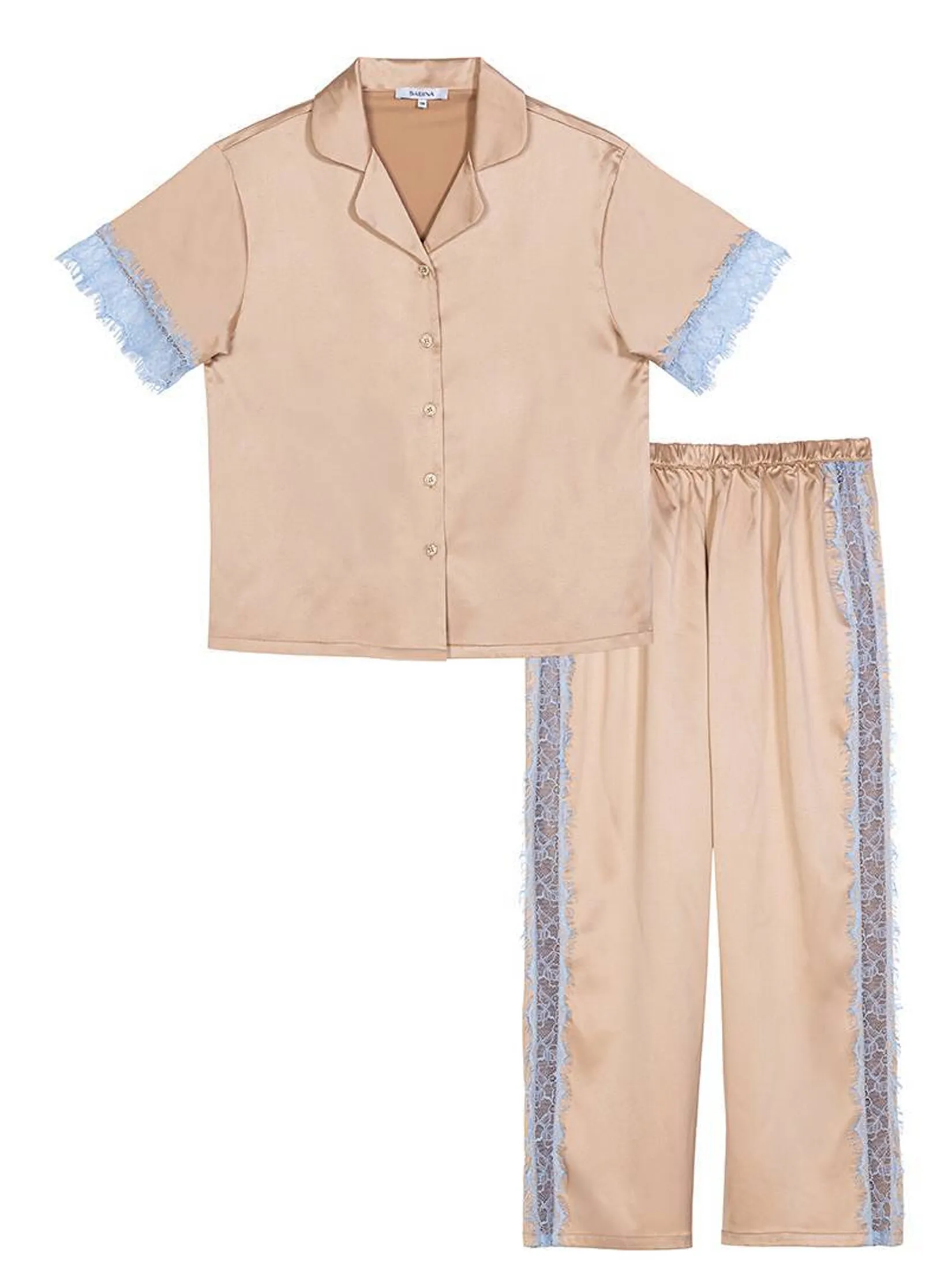 SABINA Sleepwear Woman Pajamas Set - Chocolate