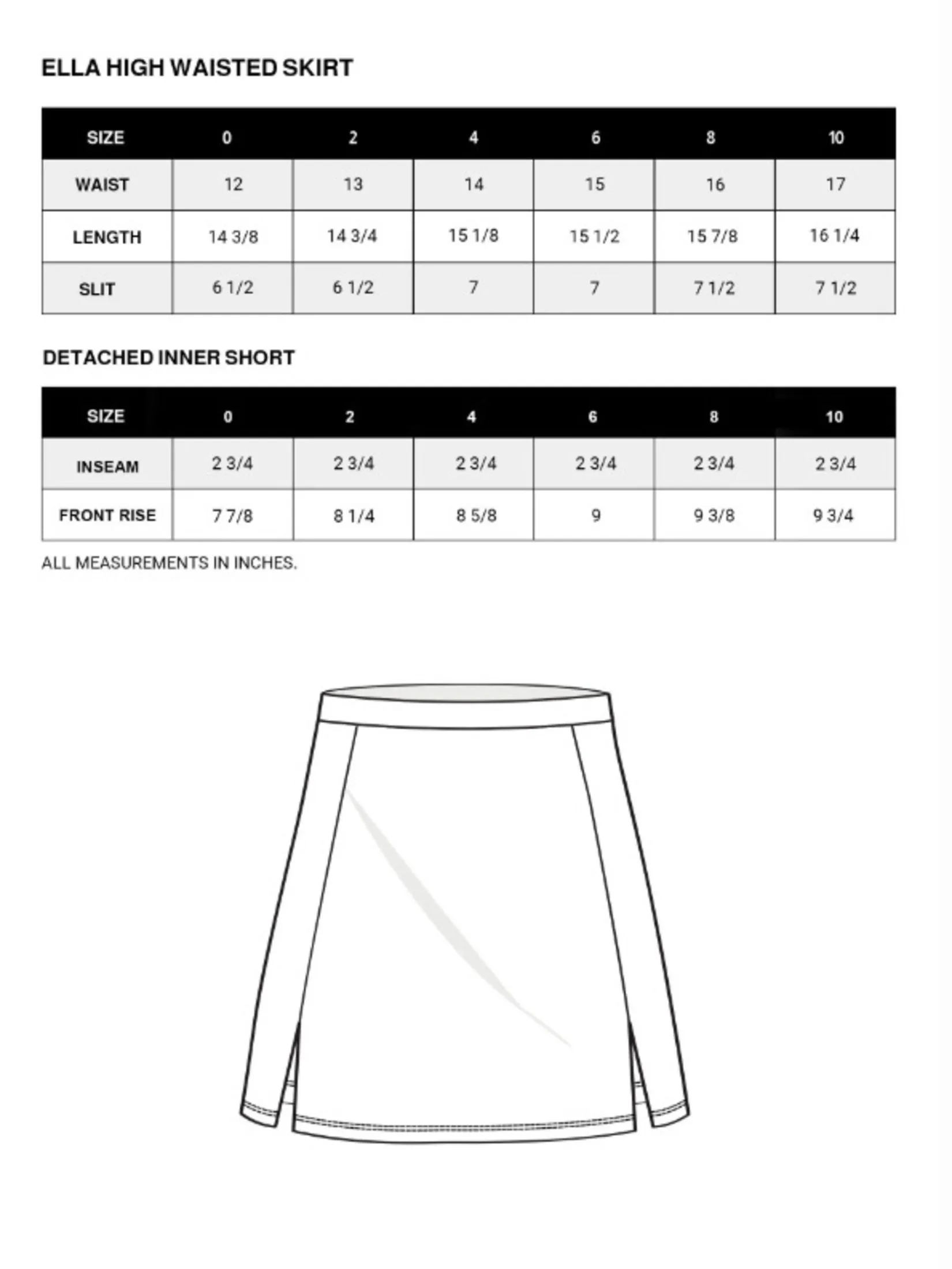 MALBON GOLF ELLA HIGH WAISTED SKIRT IN WHITE