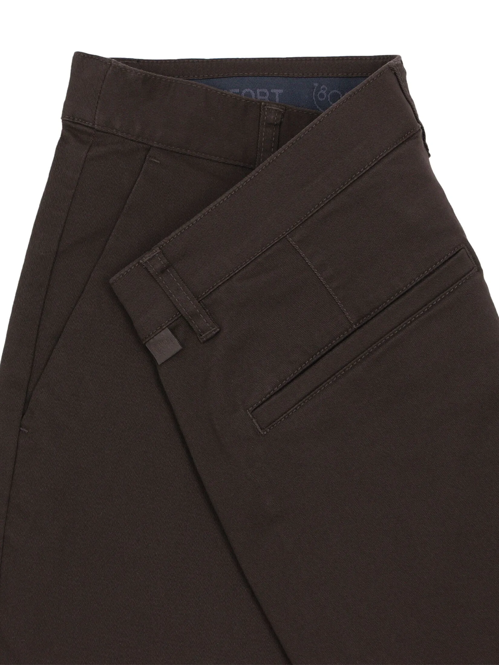 GIORDANO Men's Super Stretch Easy-Care Pants (180° Waistband) Marsh Brown