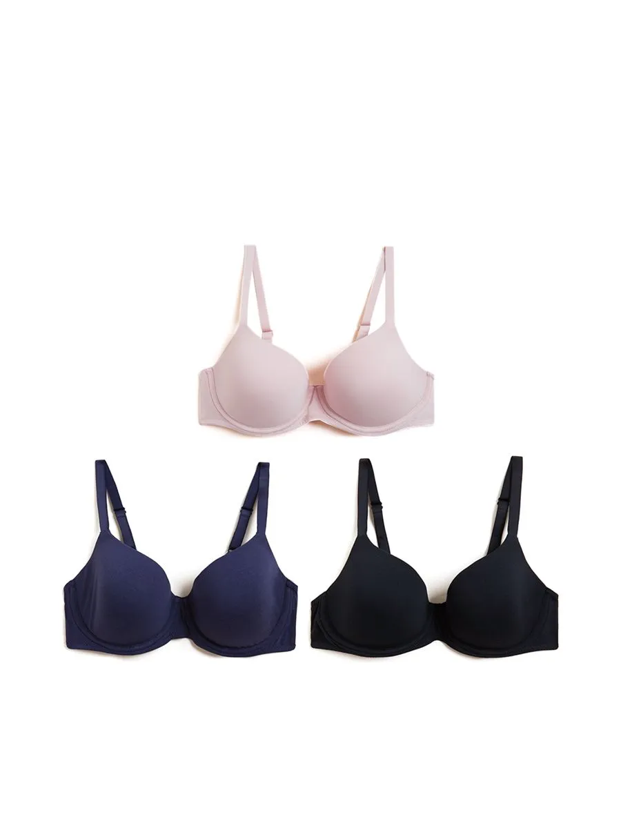 MARKS & SPENCER Women T-Shirt Bras Wired Full Cup Pack 3 Pcs