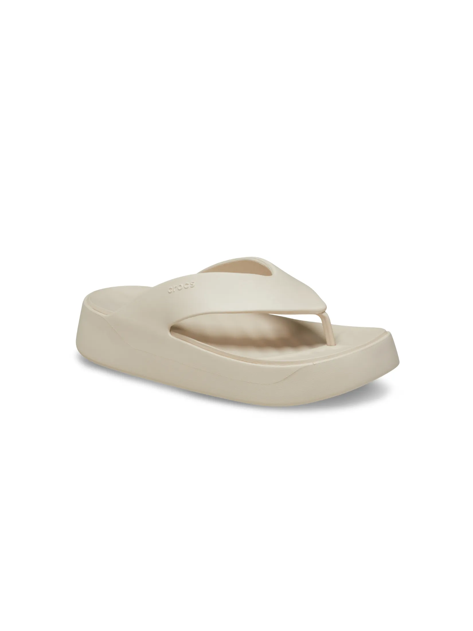 CROCS WOMEN'S GETAWAY PLATFORM FLIP - STUCCO