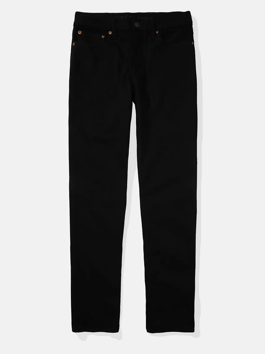AMERICAN EAGLE MEN INTL EXCLUSIVE BLACK RINSE CLEAN ORIGINAL STRAIGHT 001 BLACK