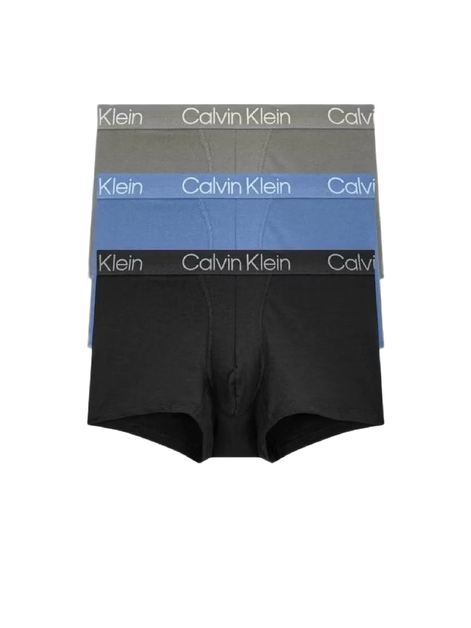CALVIN KLEIN Men's Structured Cotton Trunk 3Pk Multicolor