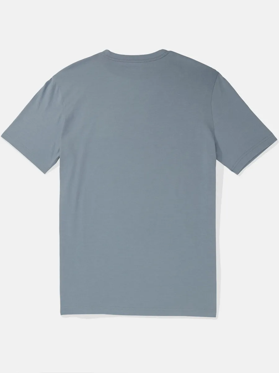 AMERICAN EAGLE MEN G SS ACTIVE 24/7 SET IN TEE- CVC FAUX HTHR + SERIOUSLY SOFT WASH 440 SOFT BLUE